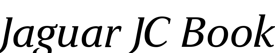 Jaguar JC Book Italic Schrift Herunterladen Kostenlos